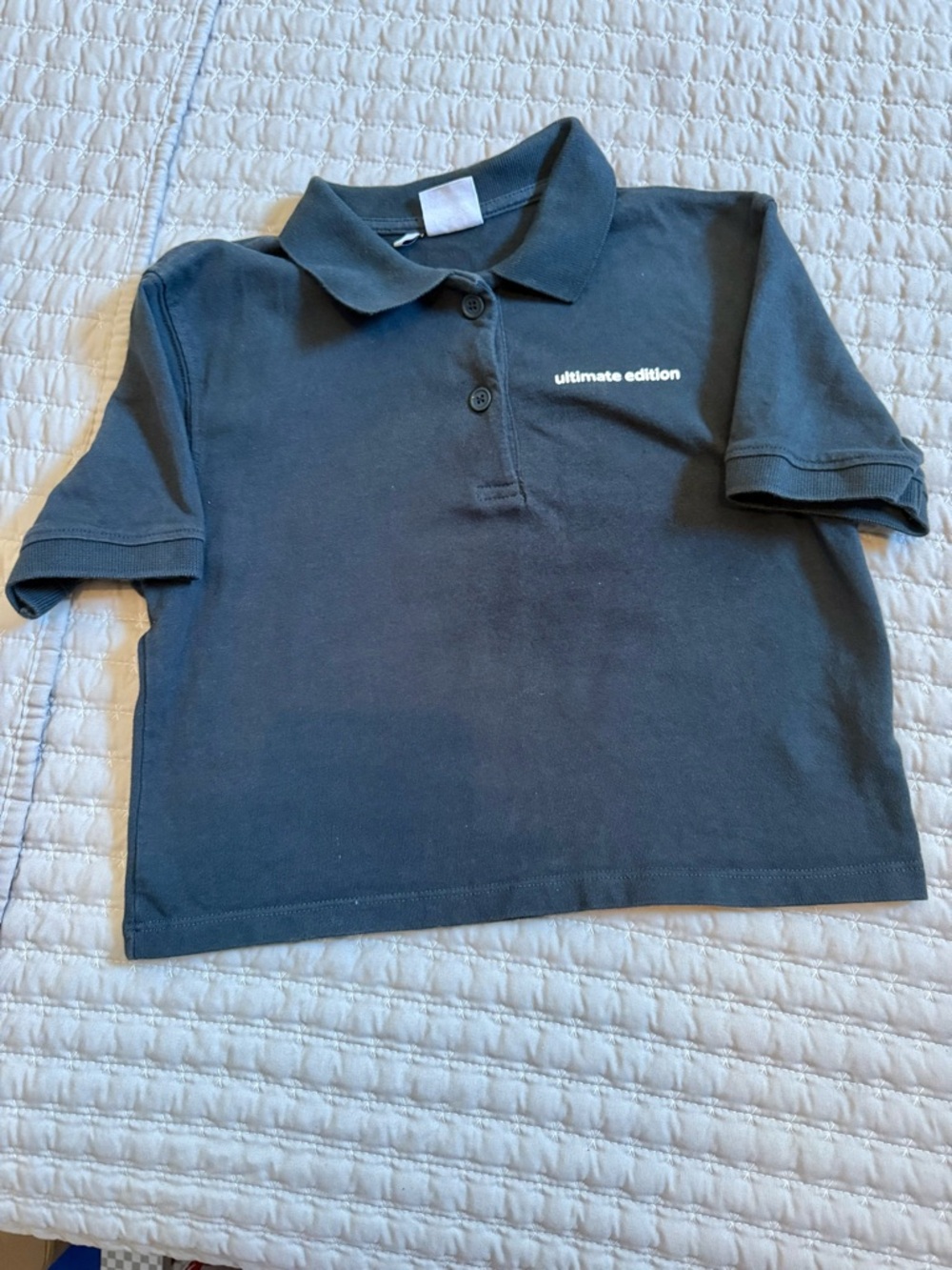 Zara Black Polo Shirt with White 'ultimate edition' Logo